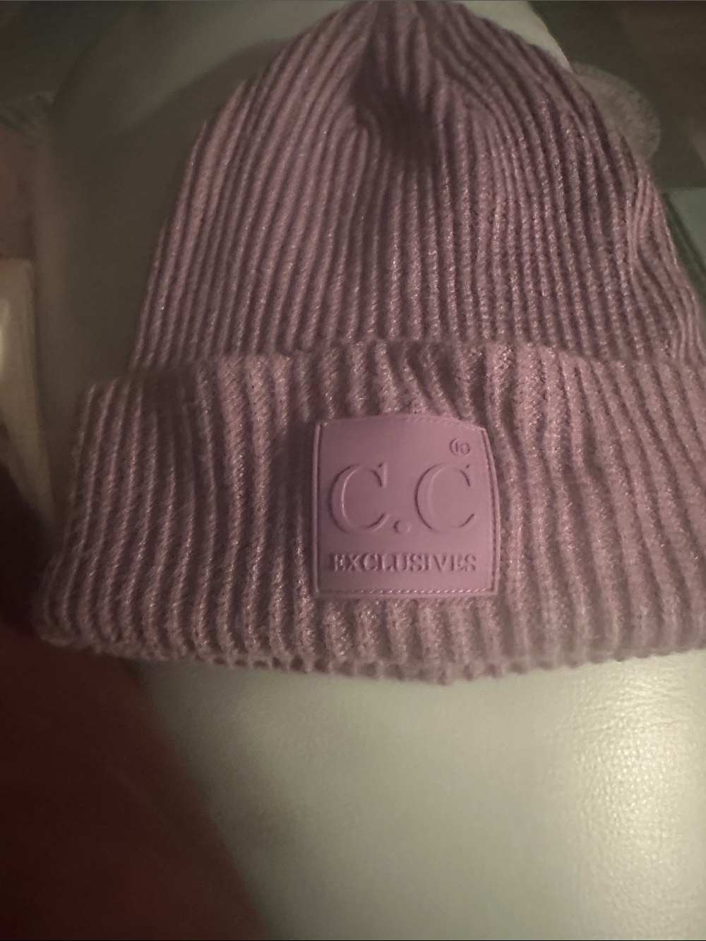 Kids Ribbed Beanie - Pink